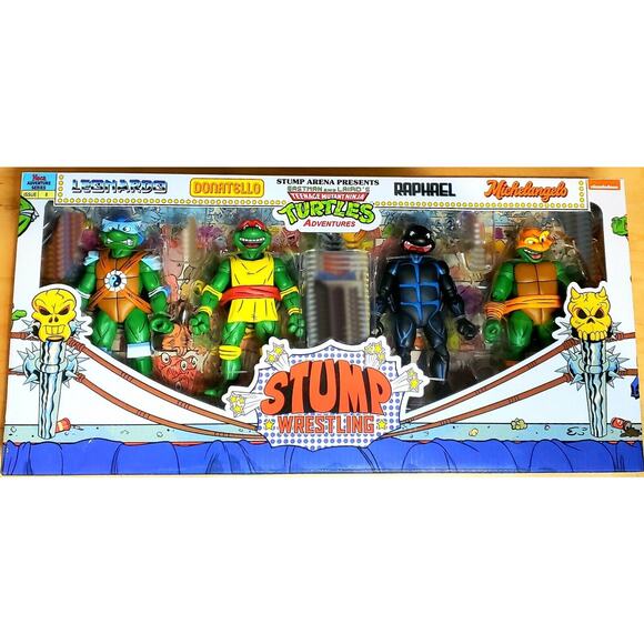 🐢 NECA TMNT Teenage Mutant NInja Turtles Stump Wrestling 4-pack NO ACCESSORIES - Picture 1 of 2